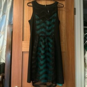 Tracy Reese LBD with Mesh and Green lining